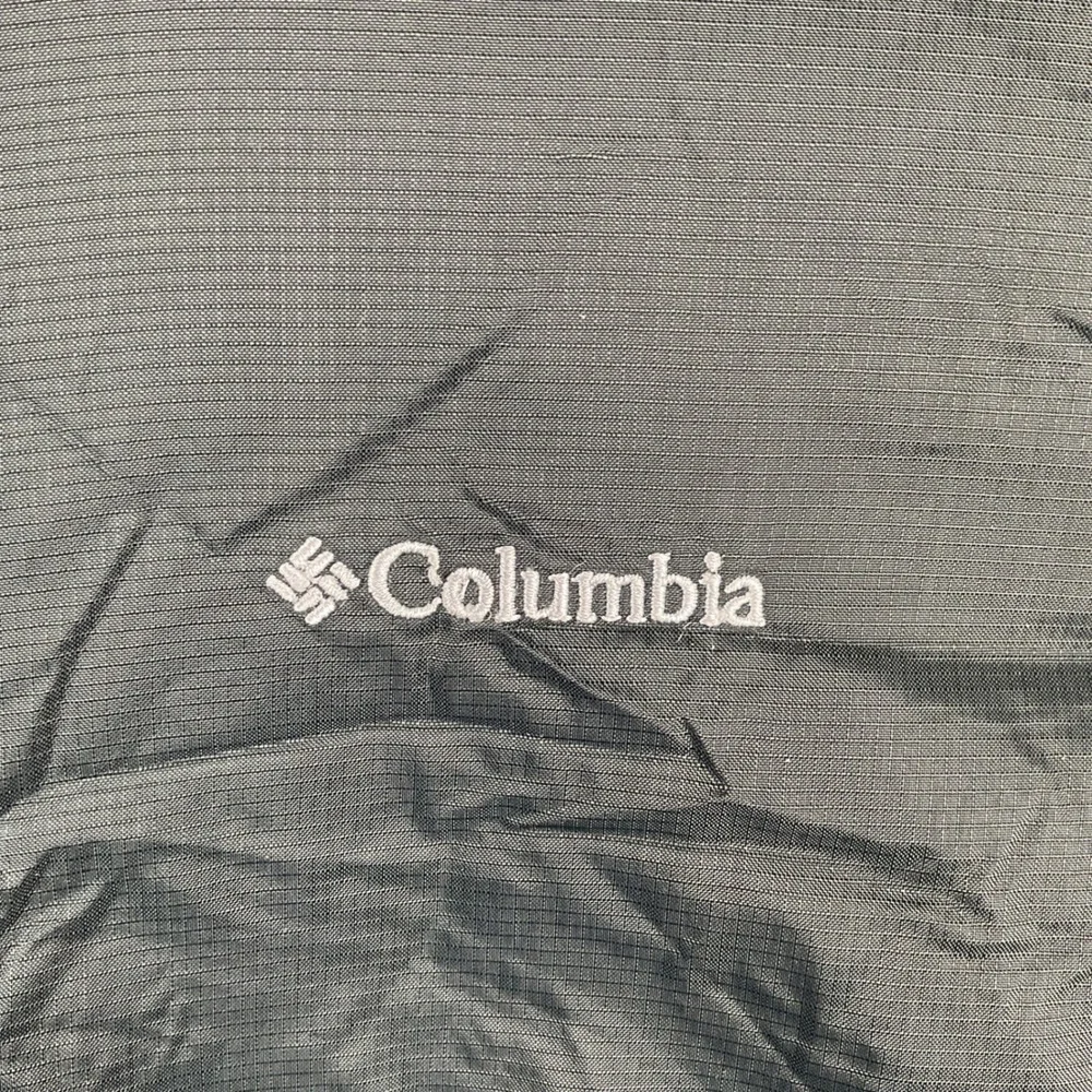 Columbia Fleece Jacket Boys Large Gray Black Full Zip Ripstop Hybrid Overlay